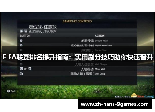FIFA联赛排名提升指南：实用刷分技巧助你快速晋升