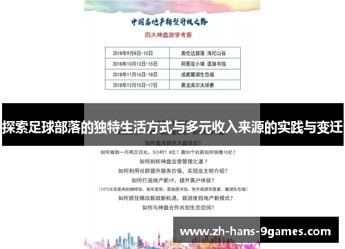 探索足球部落的独特生活方式与多元收入来源的实践与变迁